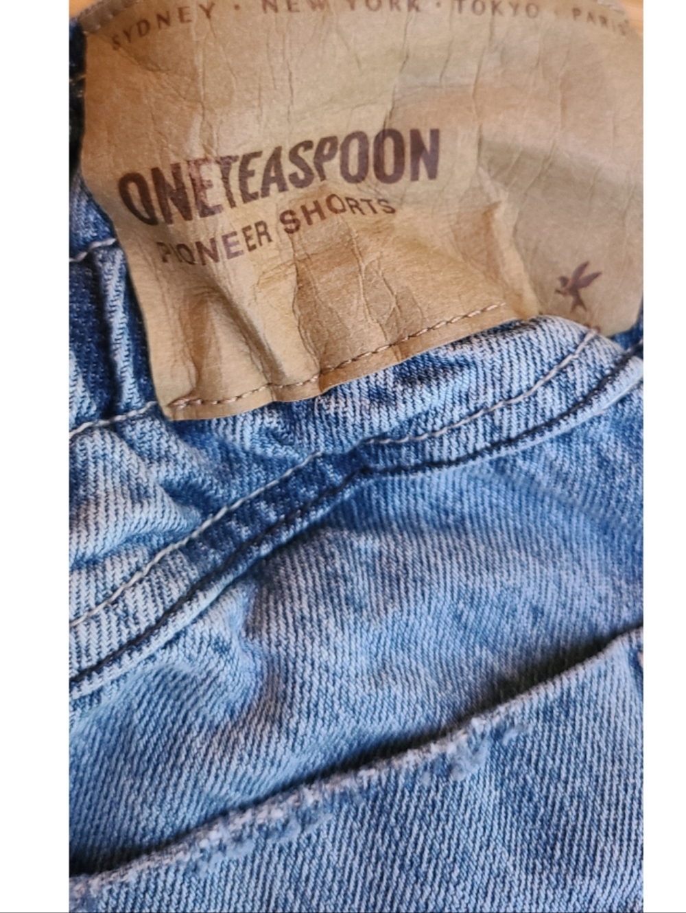 One Teaspoon Pioneer Vintage Paperbag Short Grunge Boho Festival Baggy Size 26 - Picture 7 of 10
